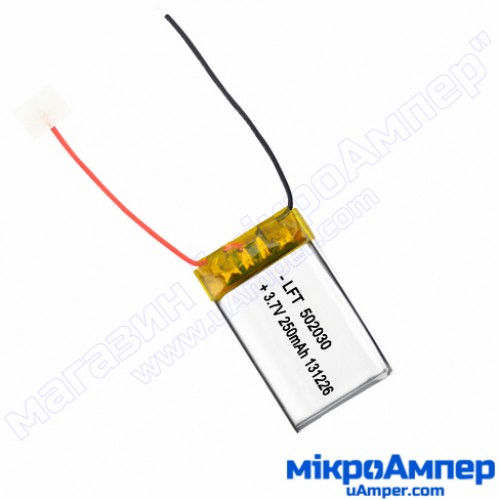 Акумулятор LiPo 3.7V 250 mAh Акумулятор LiPo 3.7V 250 mAh