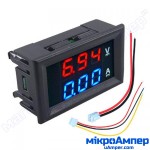 Цифровий вольтметр та амперметр 100В 10А