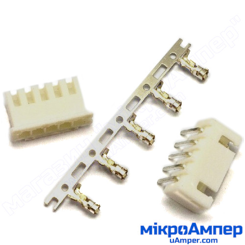 Комплект конекторів KLS1-2.50-05 (на плату і провід) кутові Комплект конекторів KLS1-2.50-05 (на плату і провід) кутові